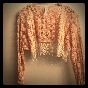 Free People crochet crop